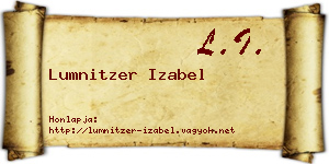 Lumnitzer Izabel névjegykártya